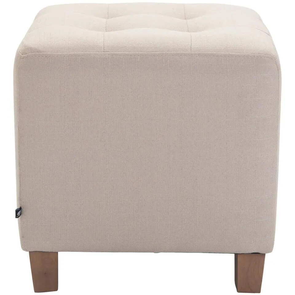 CLP Hocker Pharao antiek licht Frame - Stof - creme