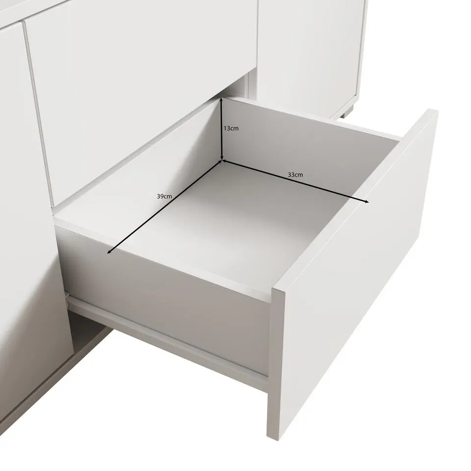 Meubella - TV-Meubel Gideon - Beige - 141 cm