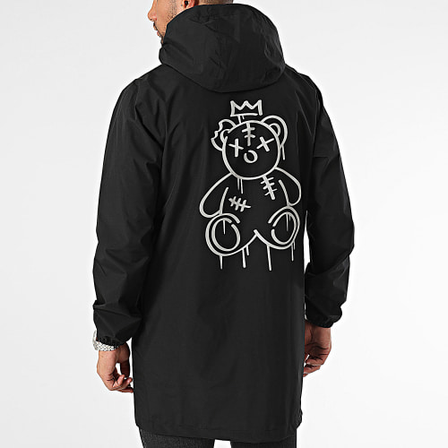 Coupe-Vent Capuche Nounours King Noir Réfléchissant