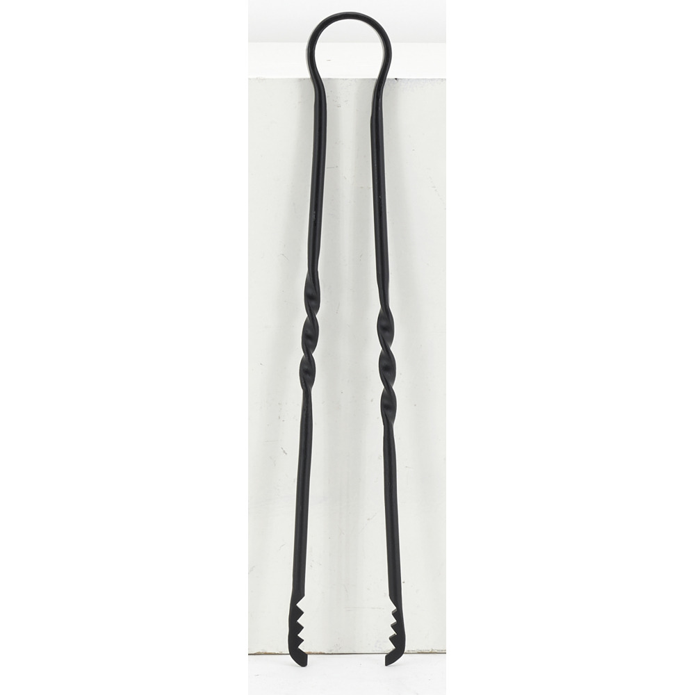 Valet de cheminée en fer forgé noir 4 accessoires