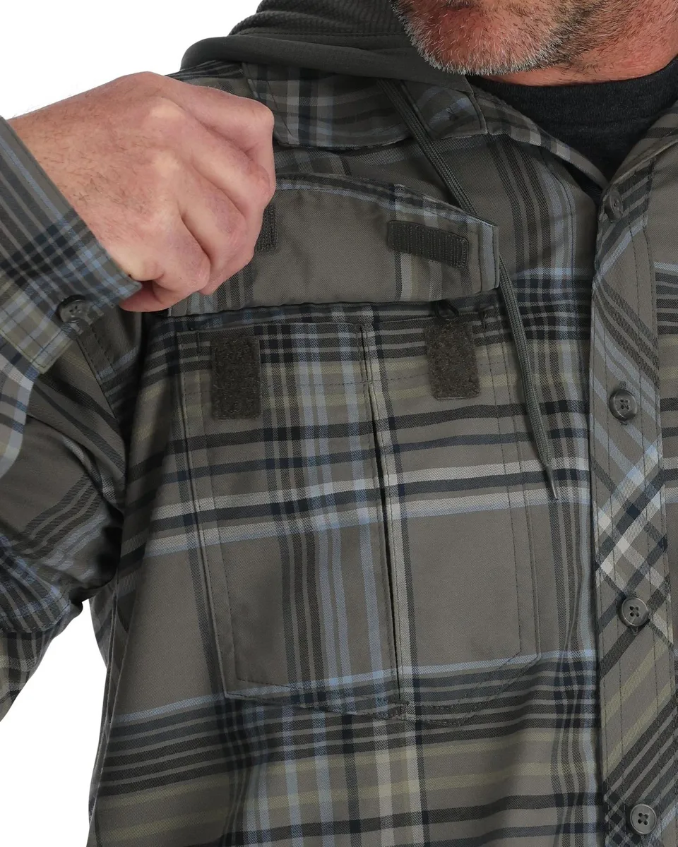 Simms Simms Coldweather Hoody Gunmetal Neo Plaid