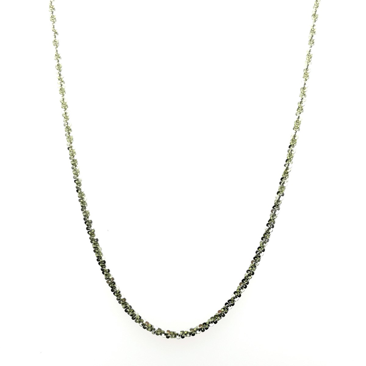 Collier sautoir Elden argent 1 rang vert olivecollection Catch the Rainbow