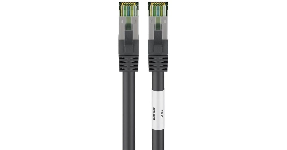 goobayPatchkabel Cat.8.1 S/FTP  (Zwart, 3 meter)
