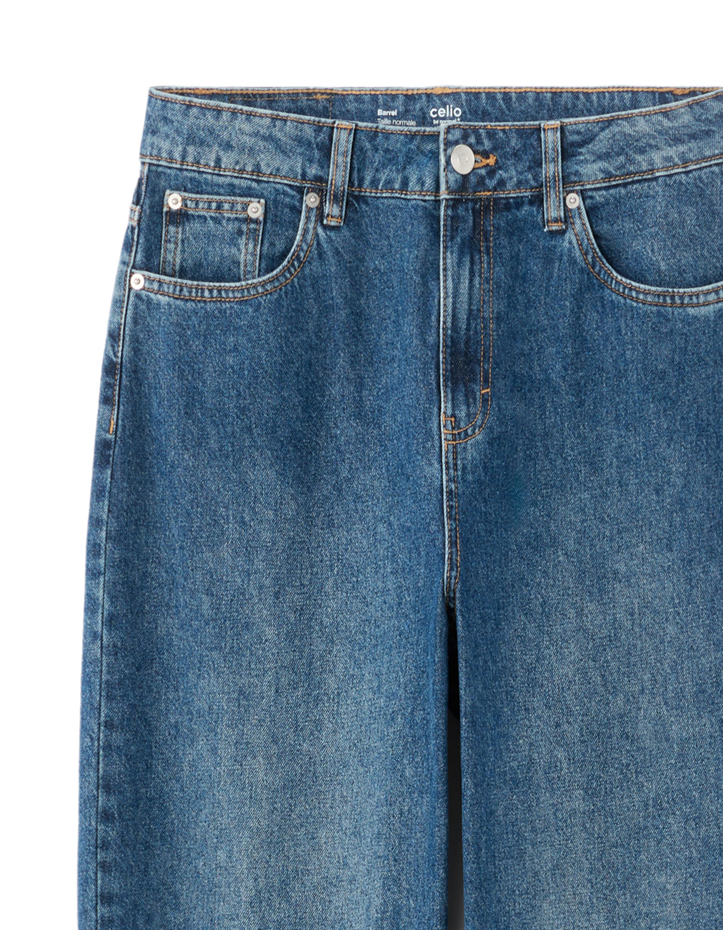 Jean barrel 100% coton - stone