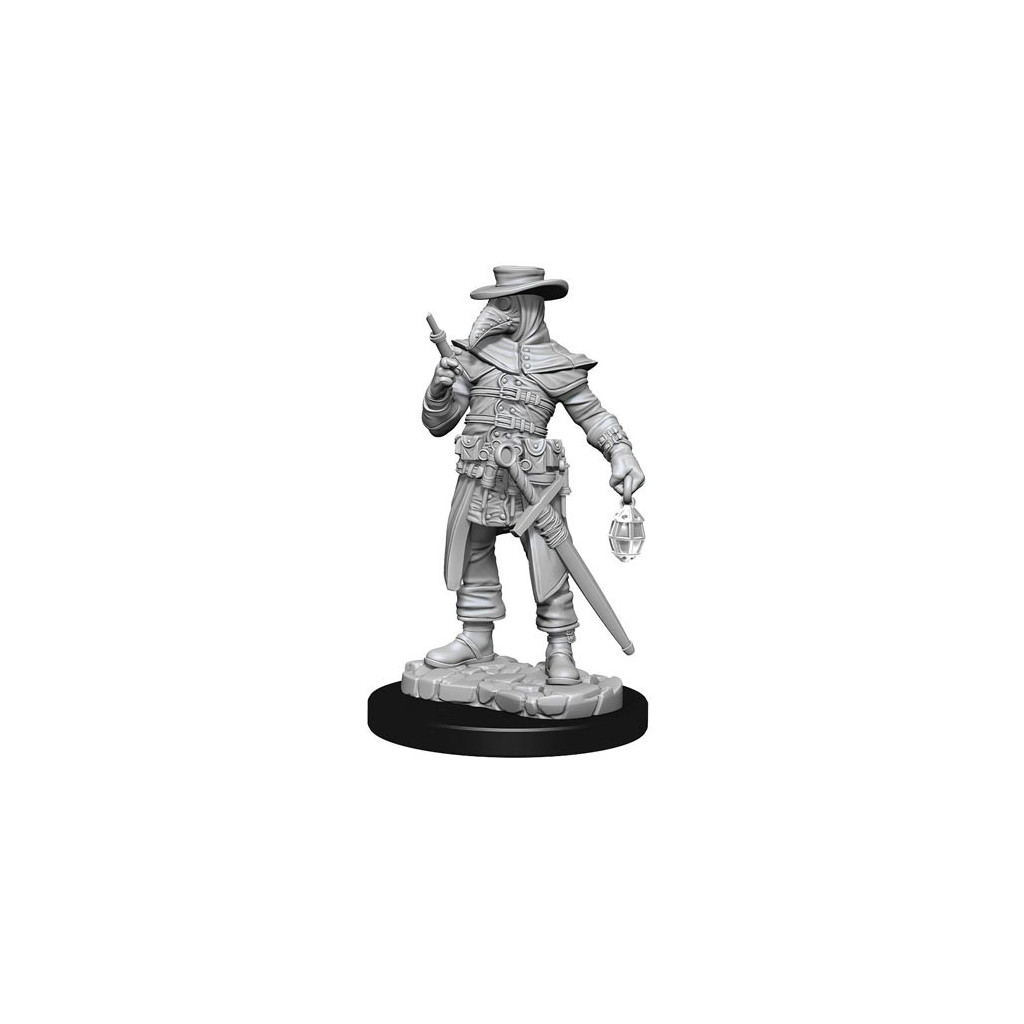 Wizkids Deep Cuts Unpainted Miniatures: Plague Doctor & Cultist