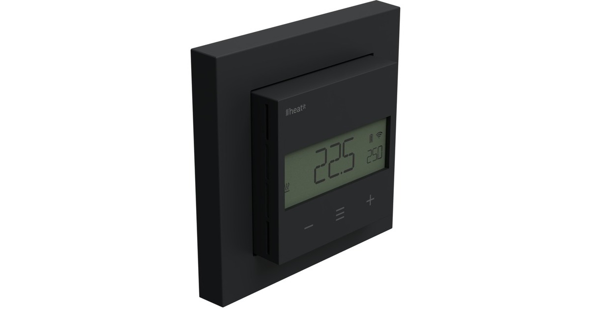 heat itZ-Temp3 Z-wave Battery Thermostat  (Zwart (mat))