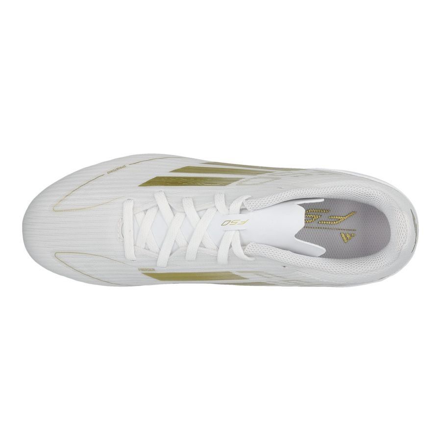 adidas F50 League FG/AG Day Spark - Blanc/Doré/Blanc Enfant