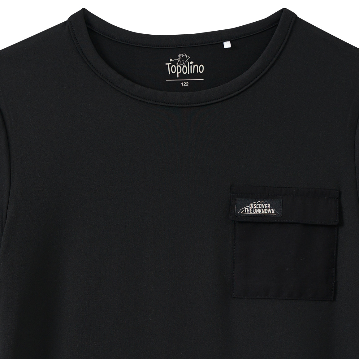 Topolino Kinder T-Shirt mit Brusttasche schwarz