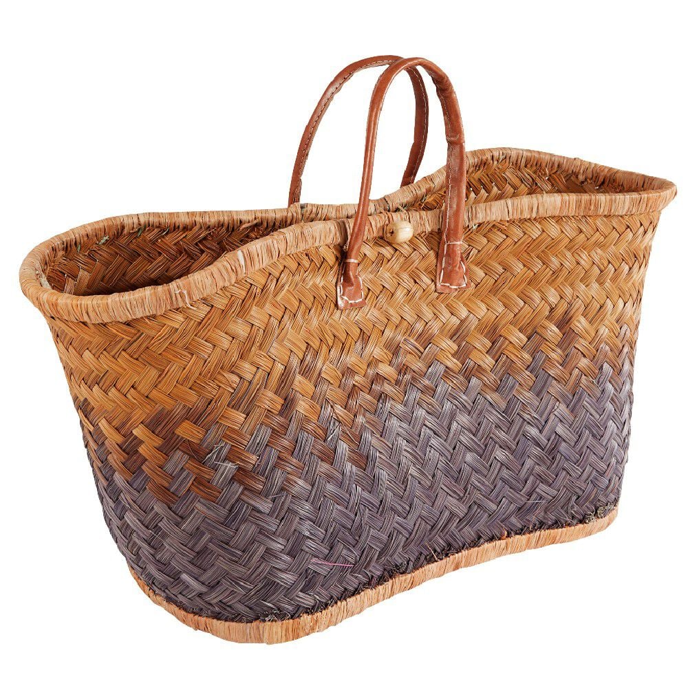 Panier de plage en fibre naturelle