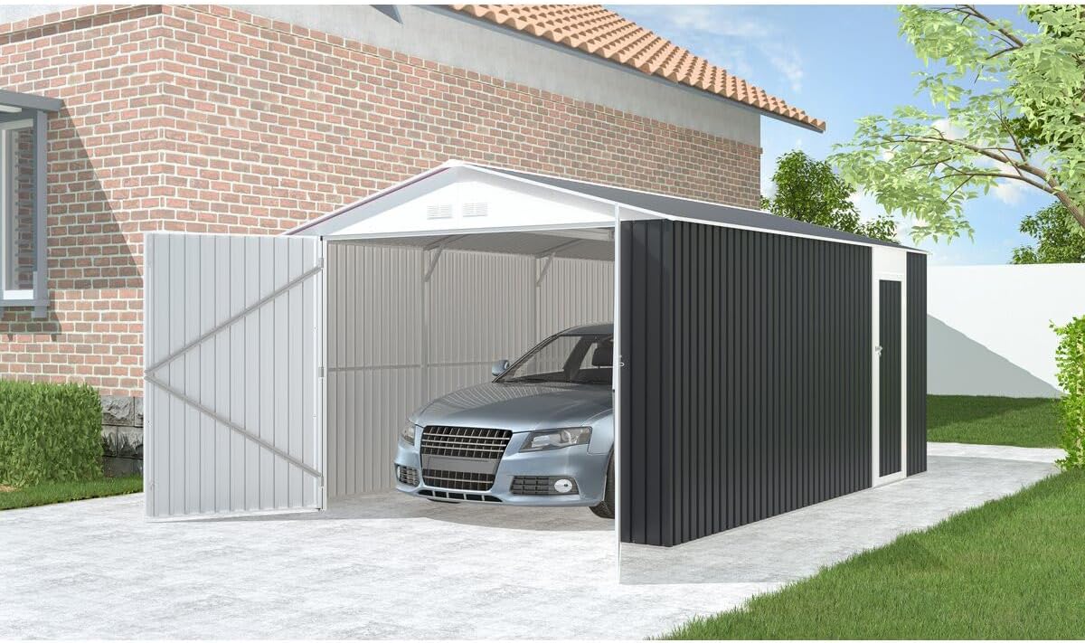 Habitat et Jardin Metallgarage Houston 15,36 m² - Anthrazit