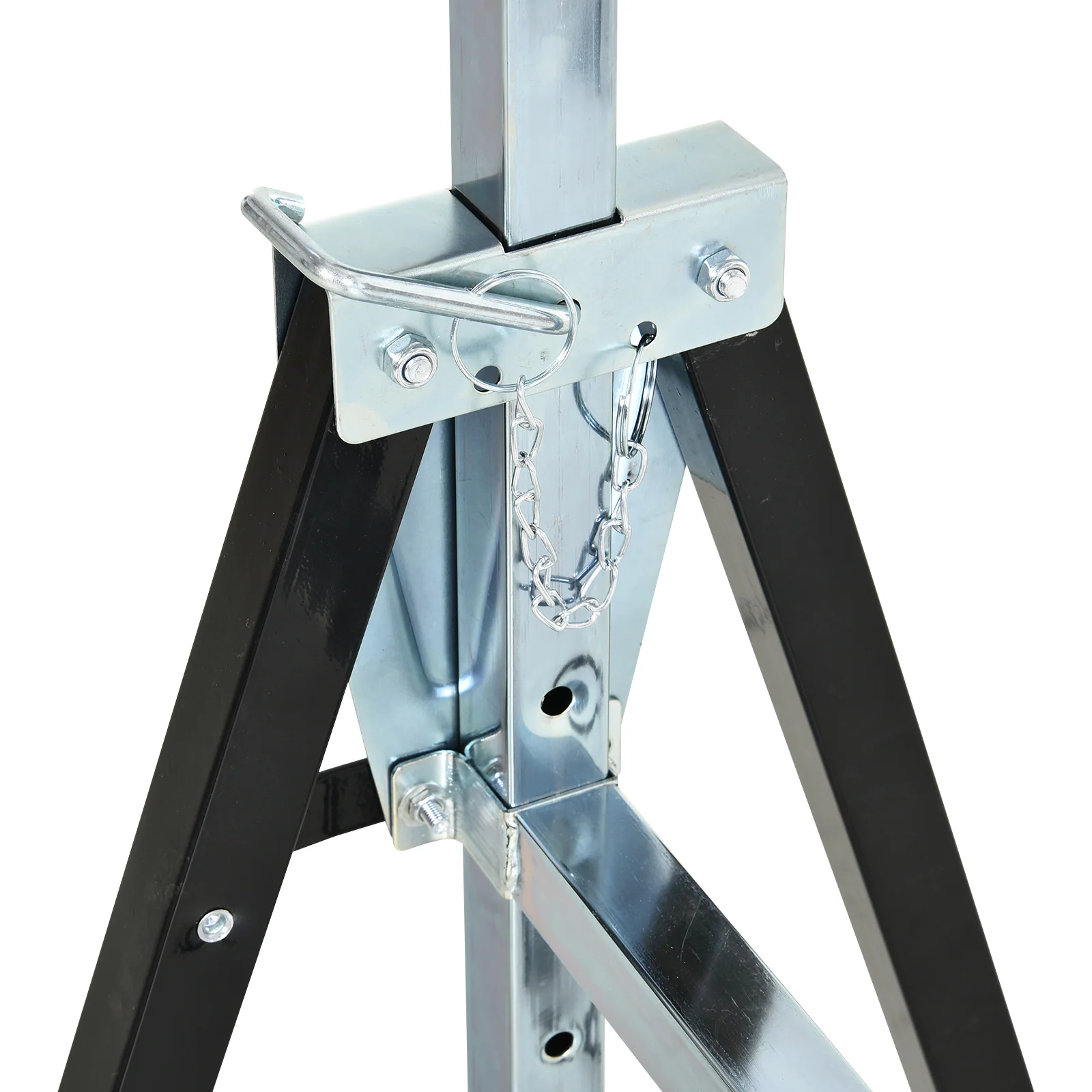 DURHAND Sägebock höhenverstellbar schwarz 68 x 56 x 80-130 cm (BxTxH)