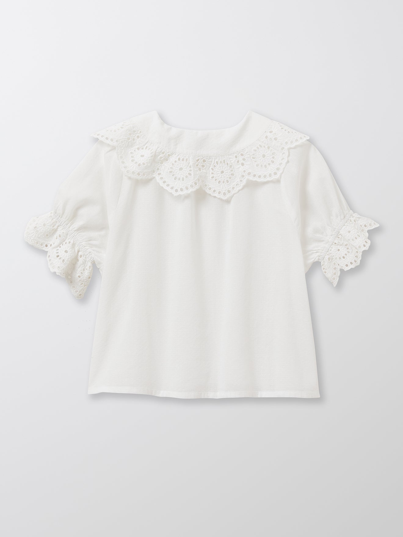 Blouse Fille avec broderie anglaise