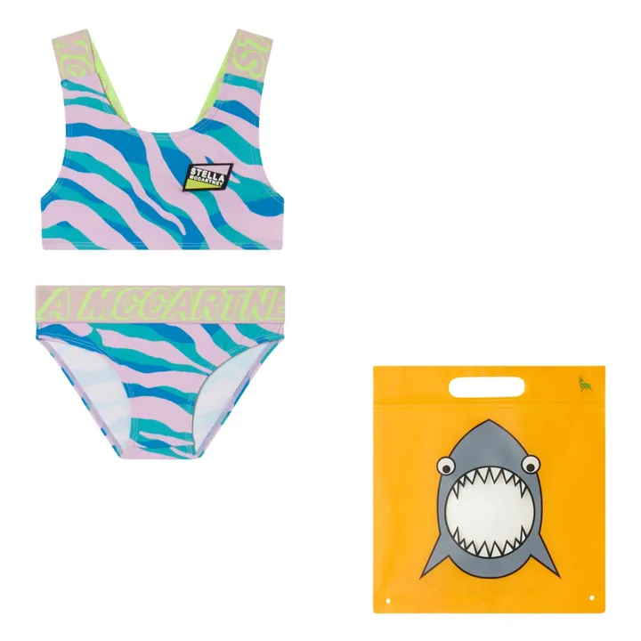 Stella McCartney Kids Maillot de Bain Zèbre | Bleu
