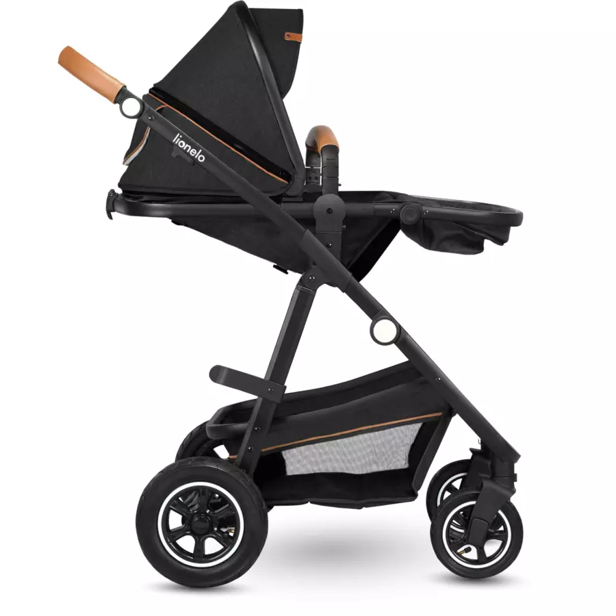 lionelo Kombikinderwagen Amber 3 in 1 Grey Graphite