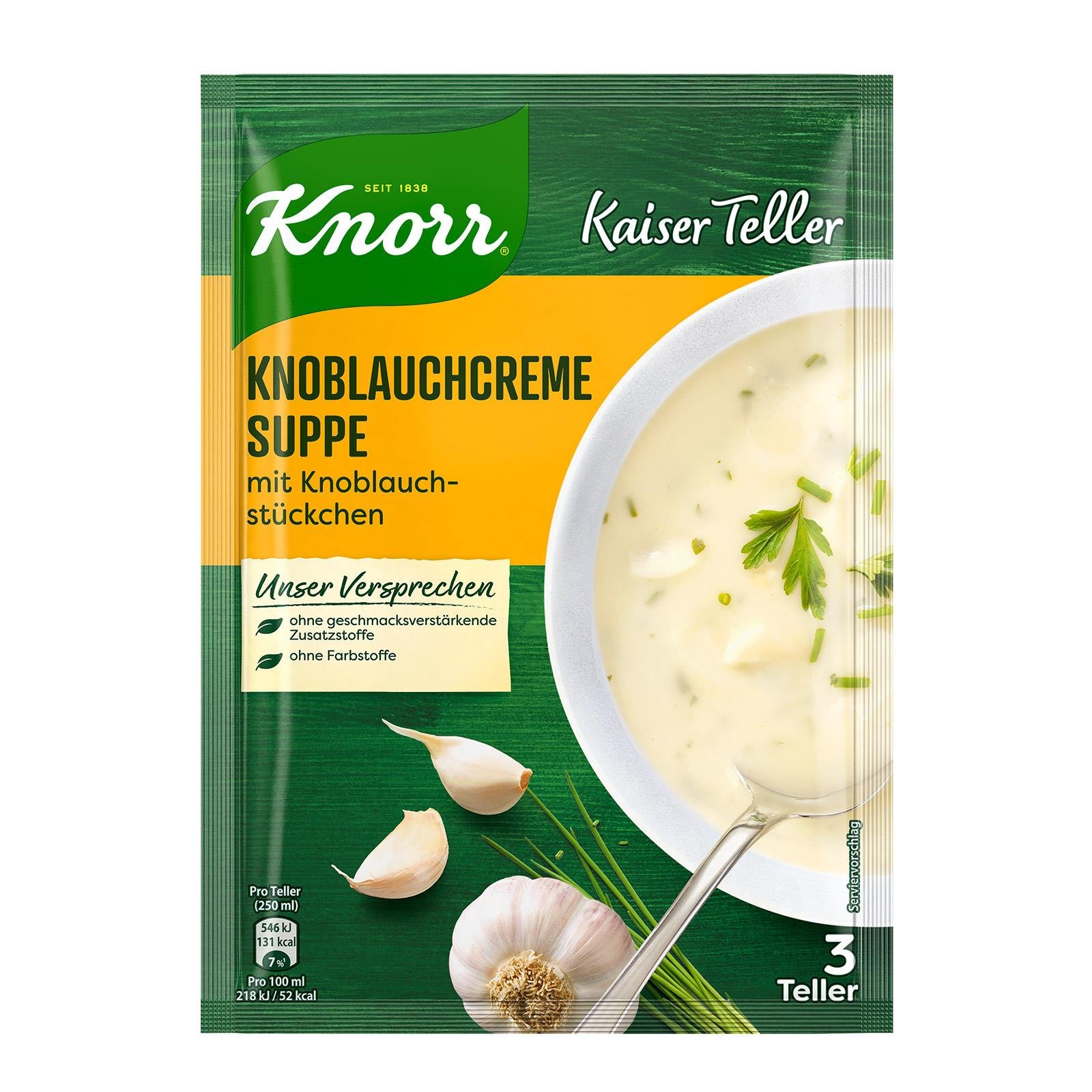 Knorr Kaiserteller Knoblauchcremesuppe