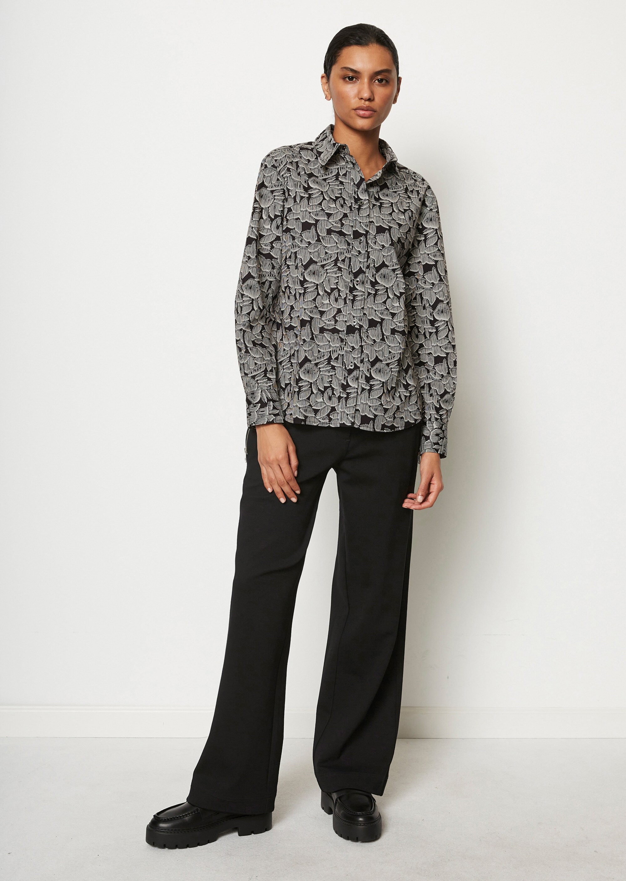 Bluse A-Shape aus Papertouch-Popeline