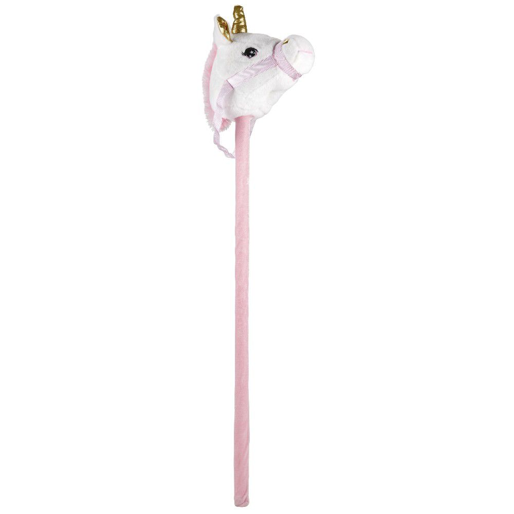 Tête de cheval à chevaucher blanc doré H90 cm