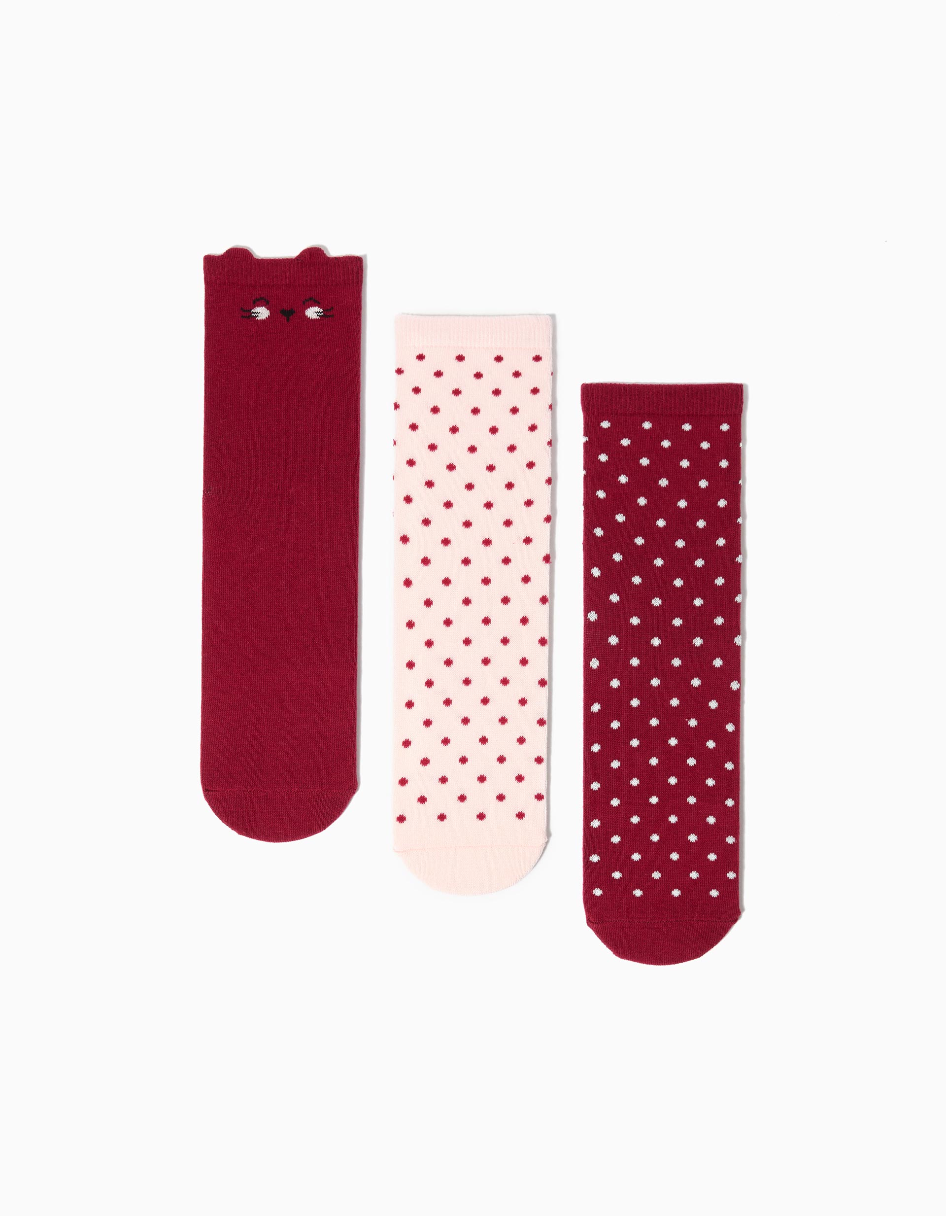 Pack 3 Pares de Meias Antiderrapantes, Menina, Multicolor