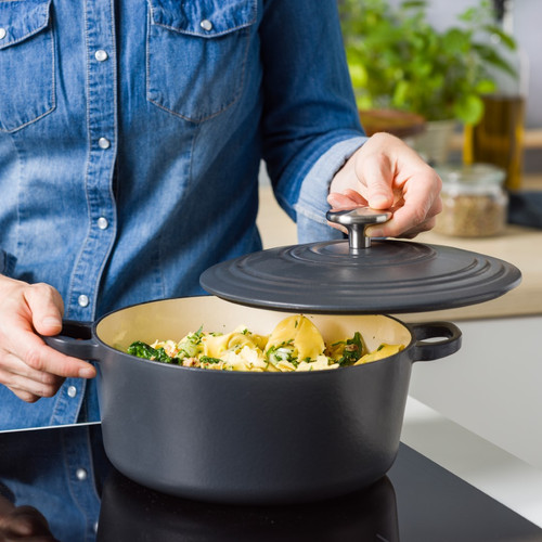 BK BOUR CastIron Braadpan 24 cm Earl Grey