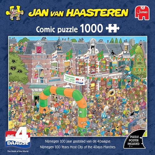 Jan van Haasteren - Nijmegen 100 Jaar Gaststad van de 4-Daagse - Legpuzzel - 1000 Stukjes
