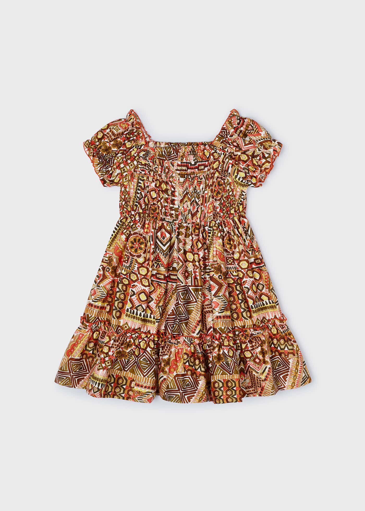 Vestido de malha franzida Better Cotton para meninas, Granadina