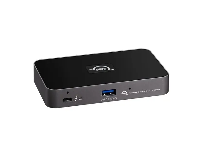 OWC Thunderbolt Hub - Hub - 4 x USB-C - Skrivebord - Sort/Grå