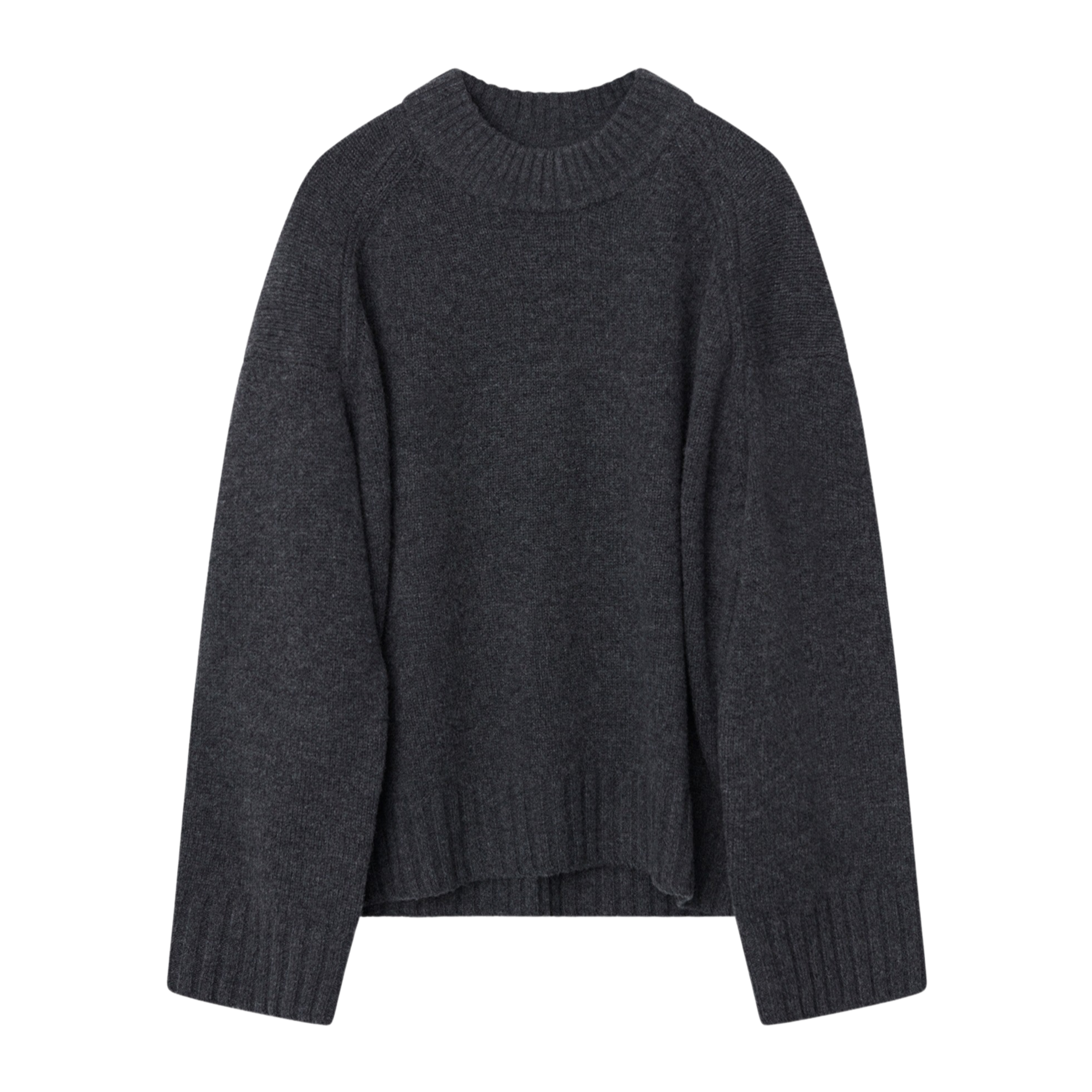 DAY Birger et Mikkelsen  Glen uldstriktrøje - Antracit Grey Melange