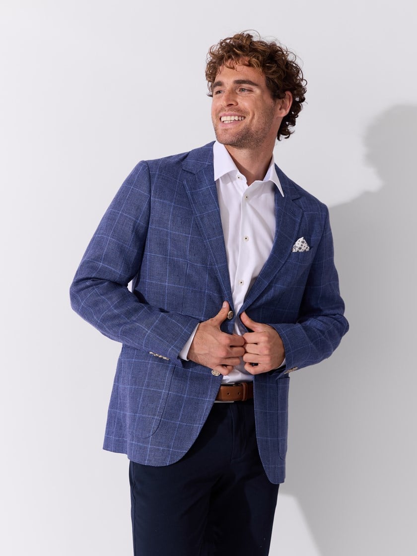 Leo rutet linblazer Vintage Indigo