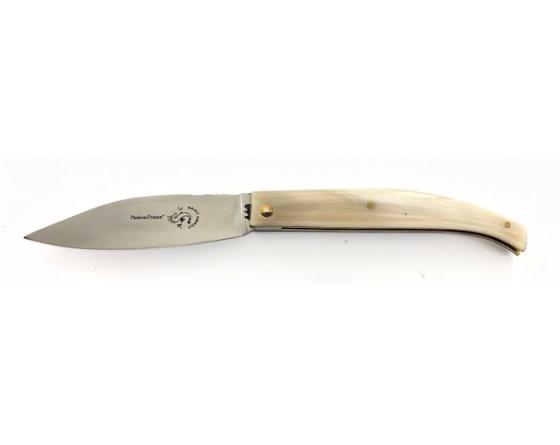 Saint Amand 12 cm - Corne Blonde - Guilloché Couteau de Poche PassionFrance