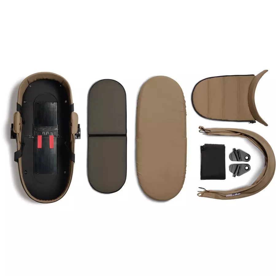 BABYZEN Kinderwagen YOYO2 0+ Black mit Liegewanne und Textilset Toffee
