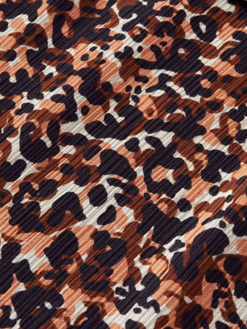 Scotch & Soda jurk met panterprint bruin