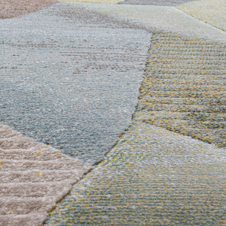 Abstract vloerkleed - Axil Blauw/Groen 5250