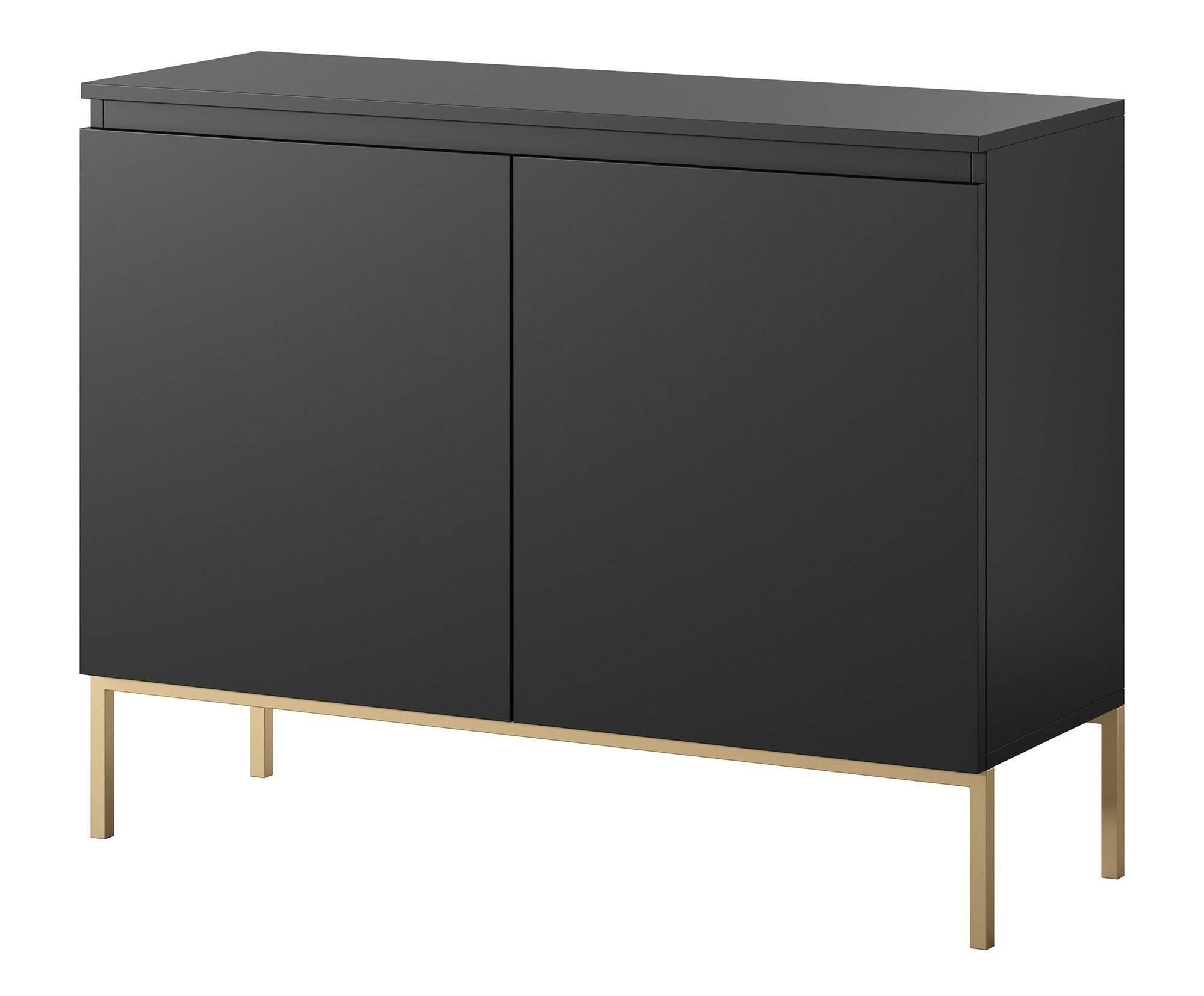 NADUVI Collection Kate Dressoir - B 100 cm - Zwart / Goud