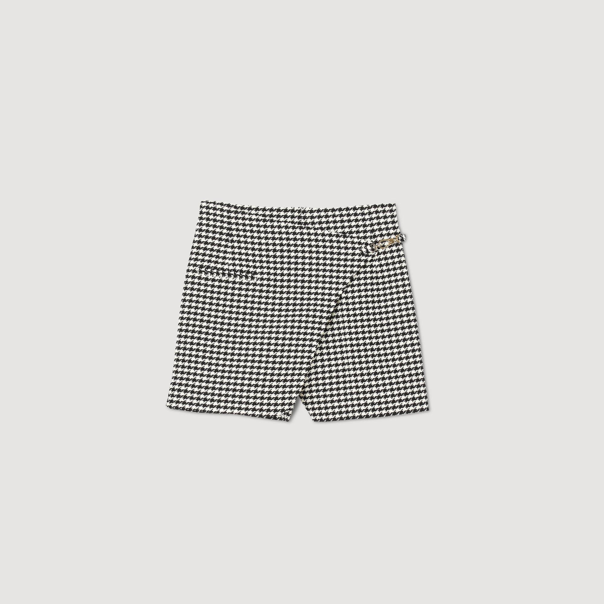 Short á motif pied-de-poule