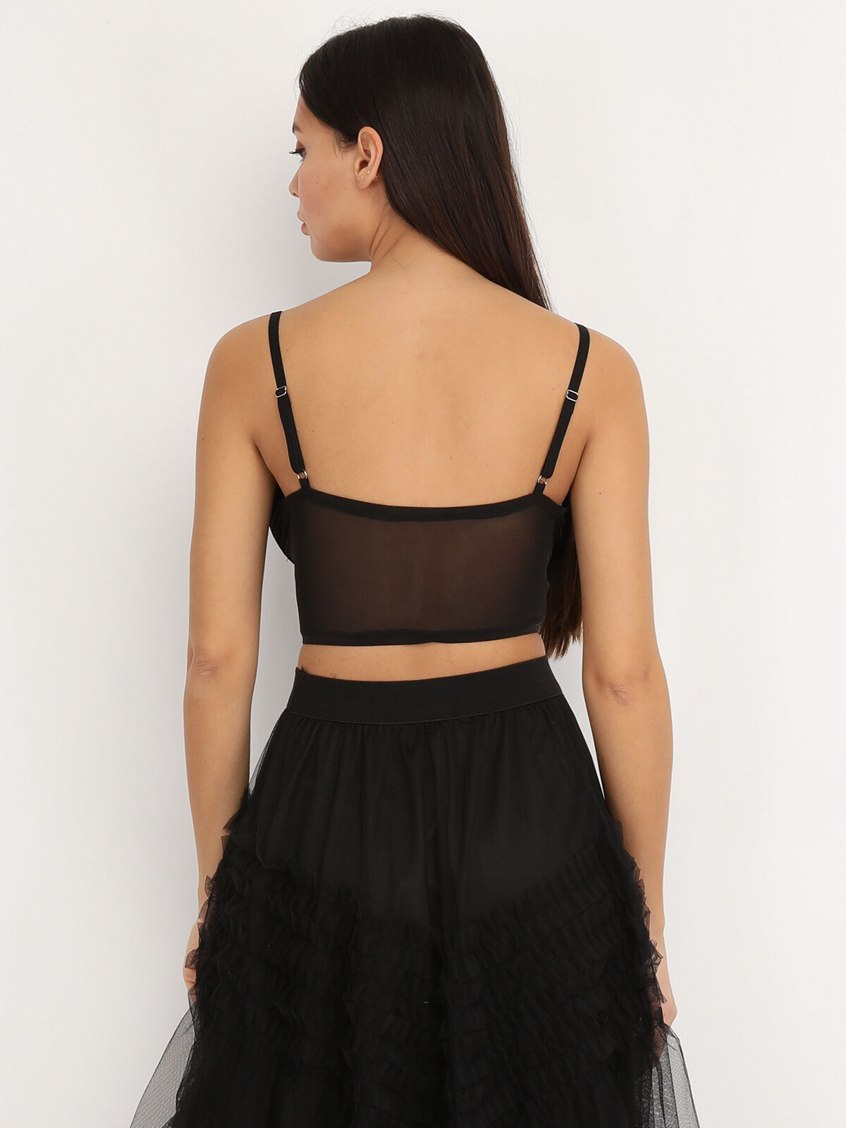 Corset à dentelle et armatures- Noir