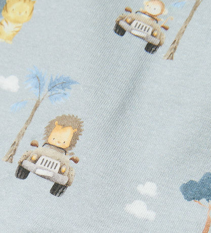 Name It Sommerstrampler - NbmHilfe - Pearl Blue m. Print