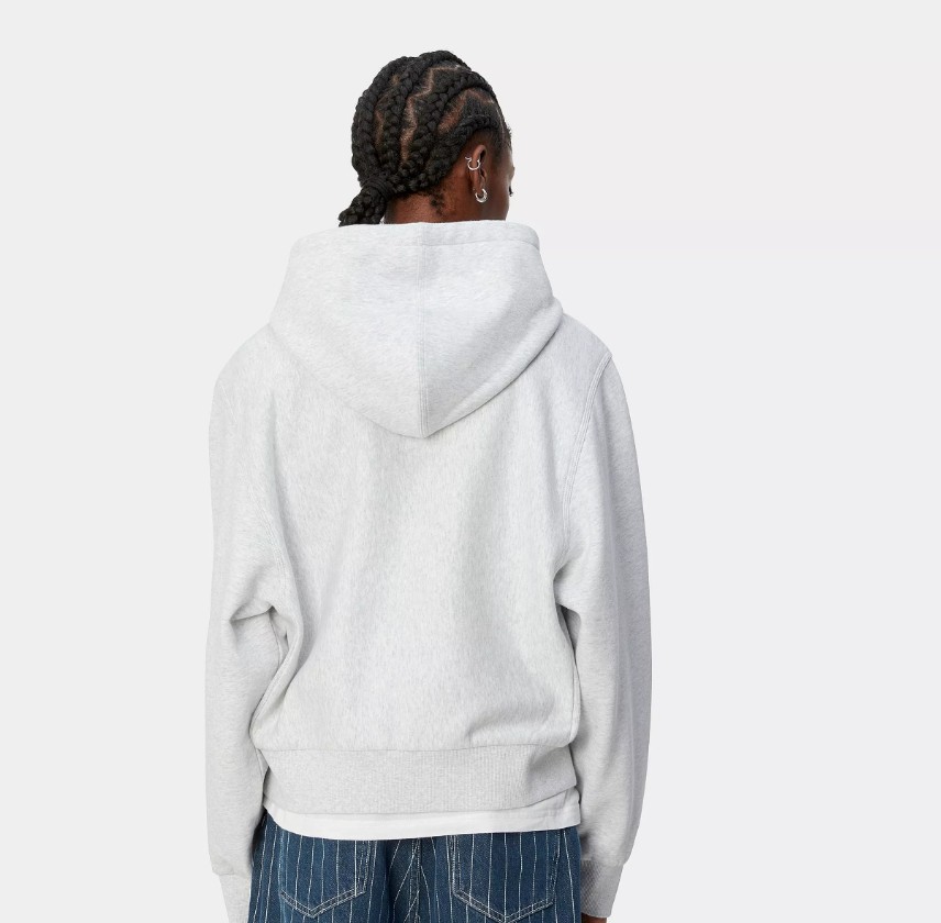 Carhartt WIP W' Hooded American Script Jacket Ash Heather