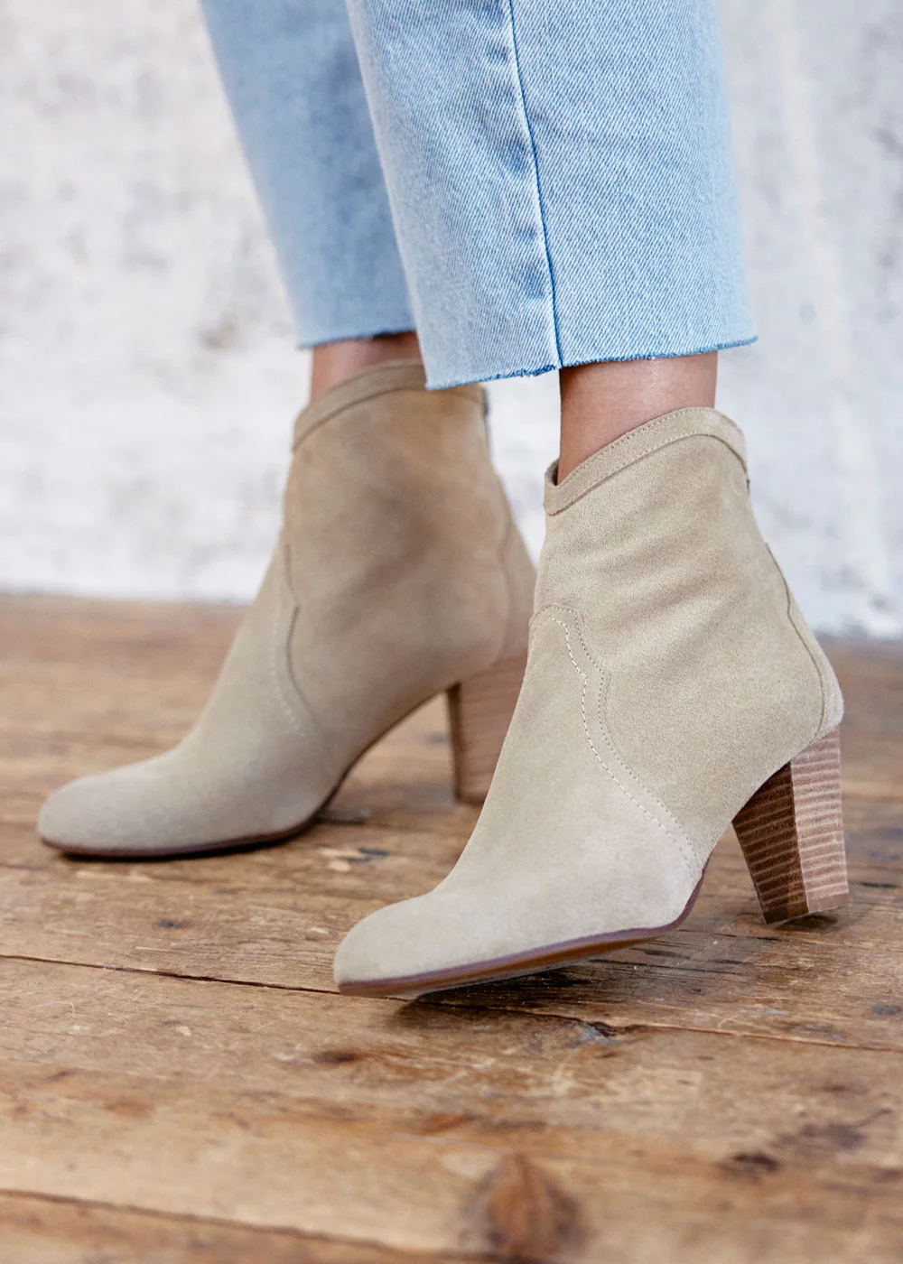 BOOTS SWAN VELOURS BEIGE