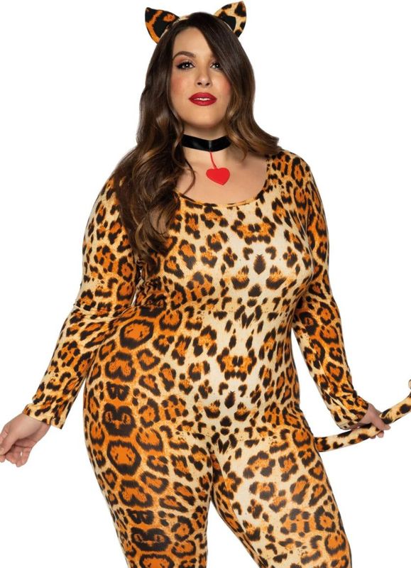 Poema - Cougar Catsuit Plus Size - Kostuum - Luipaard