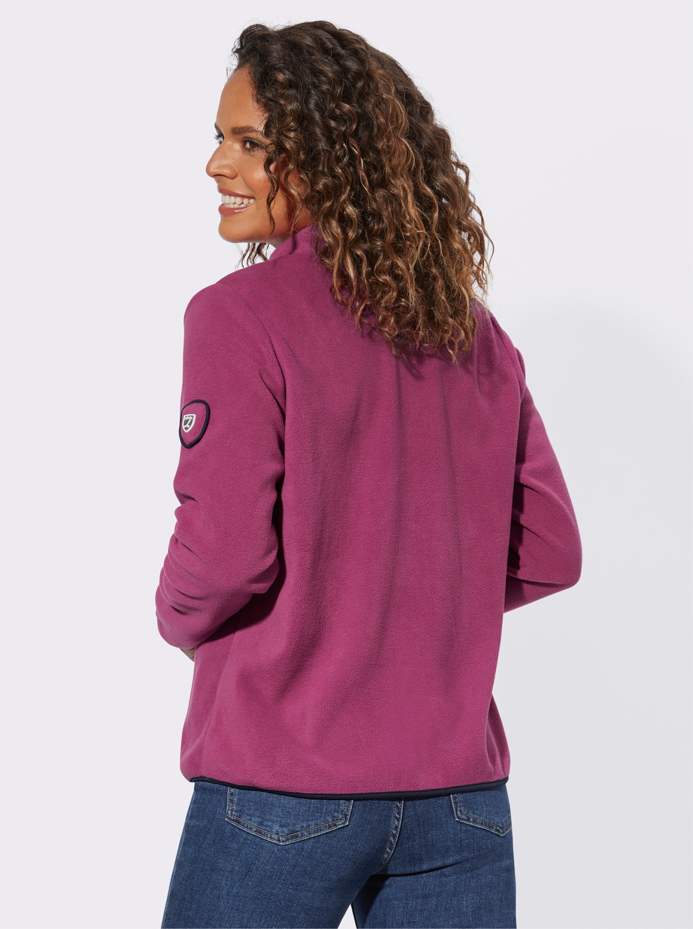 Fleecejacke mit Stickerei