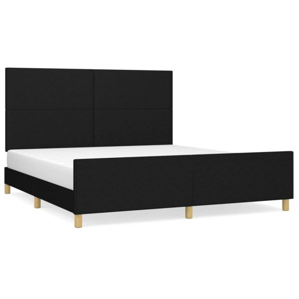 vidaXL Estrutura de Cama sem Colchão 160x200 cm Tecido Preto - 304238088