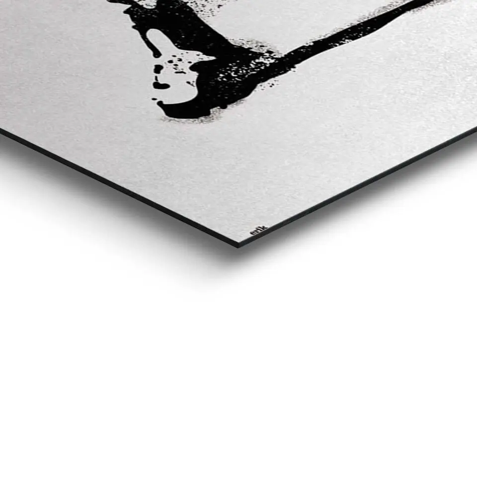 Schilderij Banksy - flower bomber - 90x60cm - Zwart-Wit