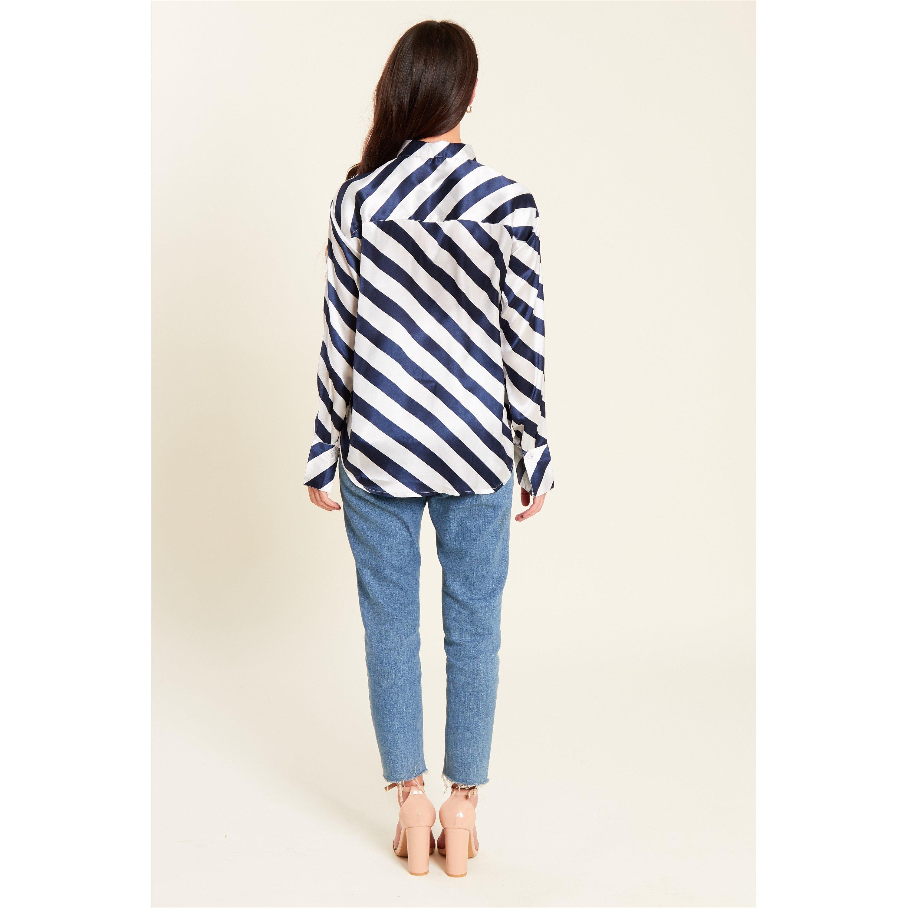Be You Stripe Satin Shirt