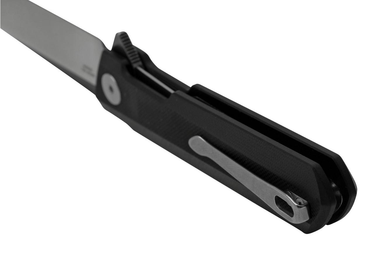 Bestechman Dundee BMK01D, Black G10, Satin D2 With Dark Coating, zakmes Ostap Hel design