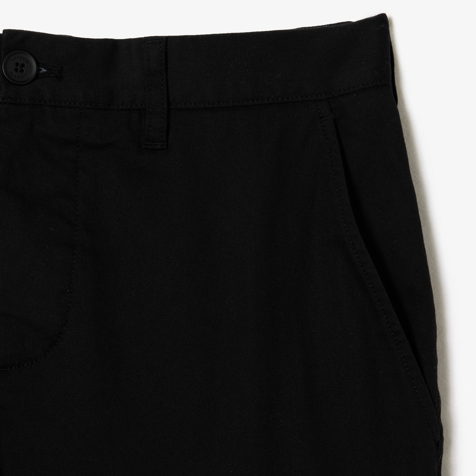 Pantalon chino slim fit en coton stretch Pantalons & Shorts - Noir - Lacoste - Homme