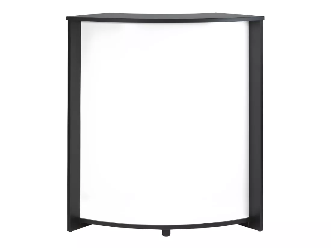 Meuble-Comptoir Bar 96 cm Noir 3 Niches - Coloris: Blanc