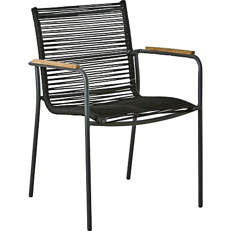 Kerteminde havebord m. Mood rope stole - sort