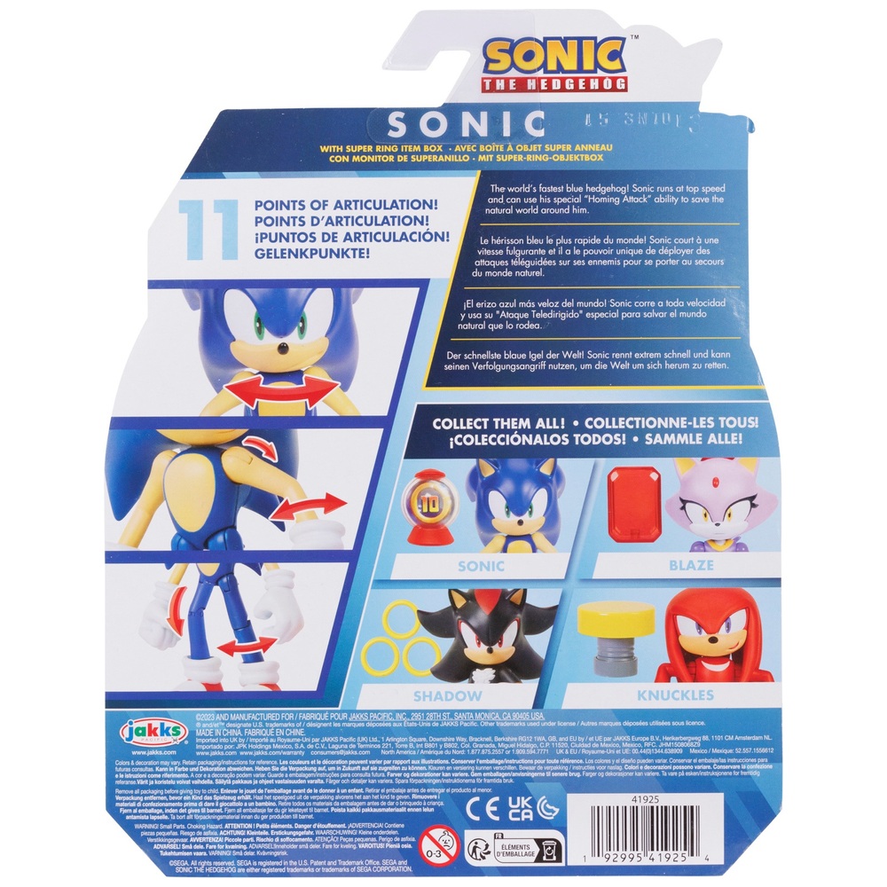 Sonic the Hedgehog 10cm Figur mit Superring-Artikelbox