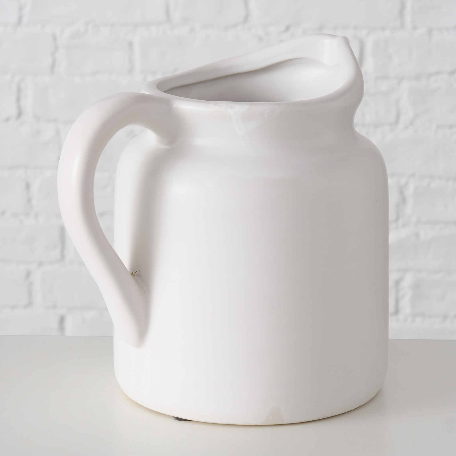 Vase - weiß matt - Steingut