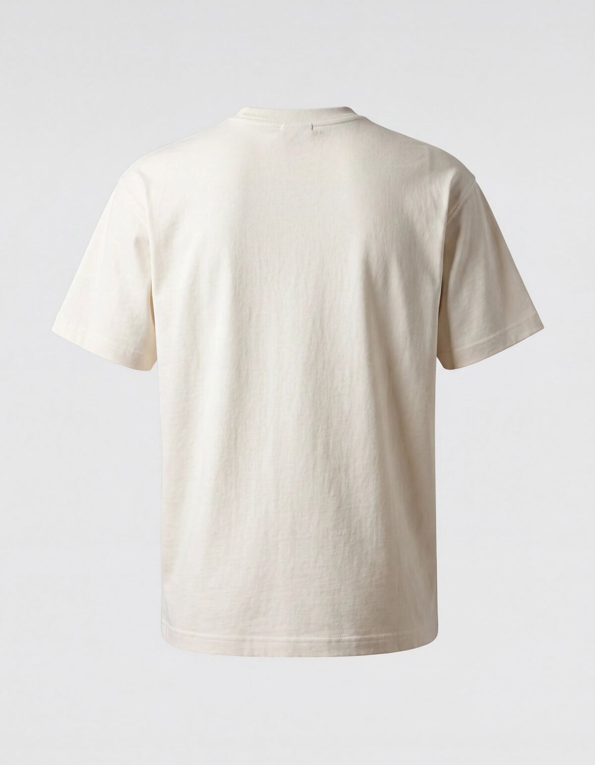 Basis Label T-shirt Gebroken Wit